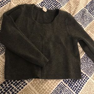 Gray Crop Top Sweater